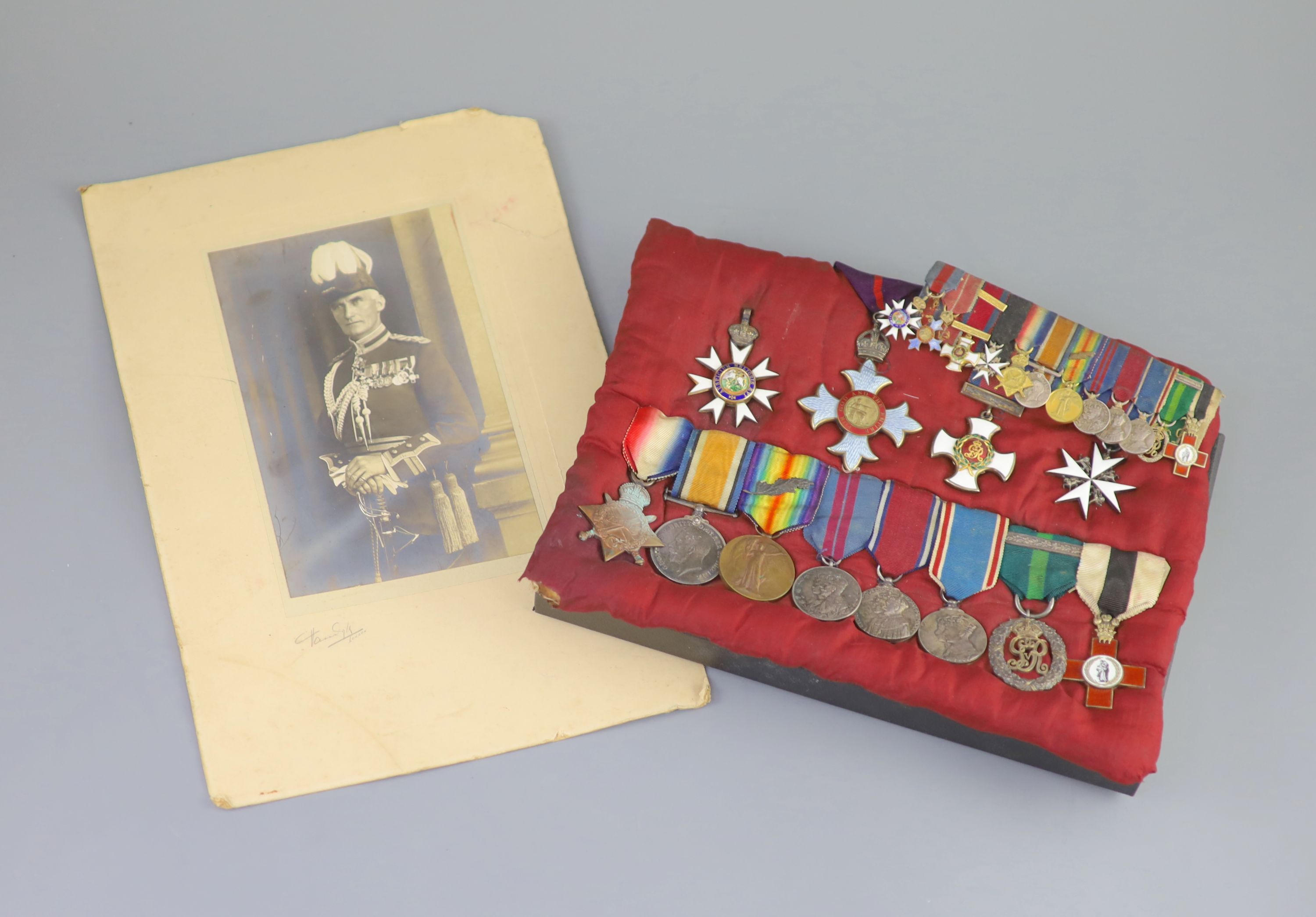 A WW1 CMG, DSO medal group presented to Lieutenant Colonel Edward Henry Eley CMG, CBE, DSO, TD, ADC of the Royal Field Artillery and Royal Horse Artillery